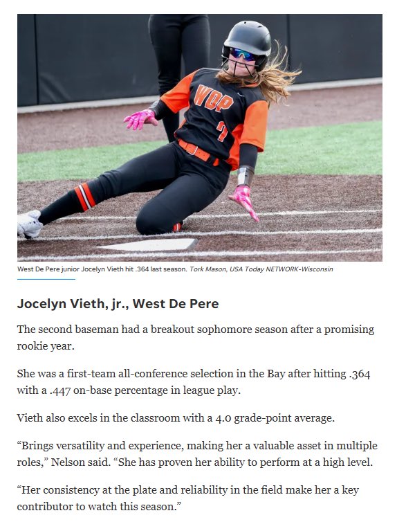 So honored to be on the list with these incredible players! Thank you <a href="/gbpressgazette/">Green Bay Press-Gazette</a>! #phantoms #softball