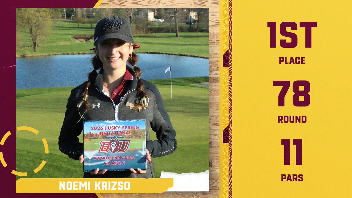 Congratulations to junior, Noemi Krizso on taking home 1st place in the Husky Invitational today with a score of 78 (+6).