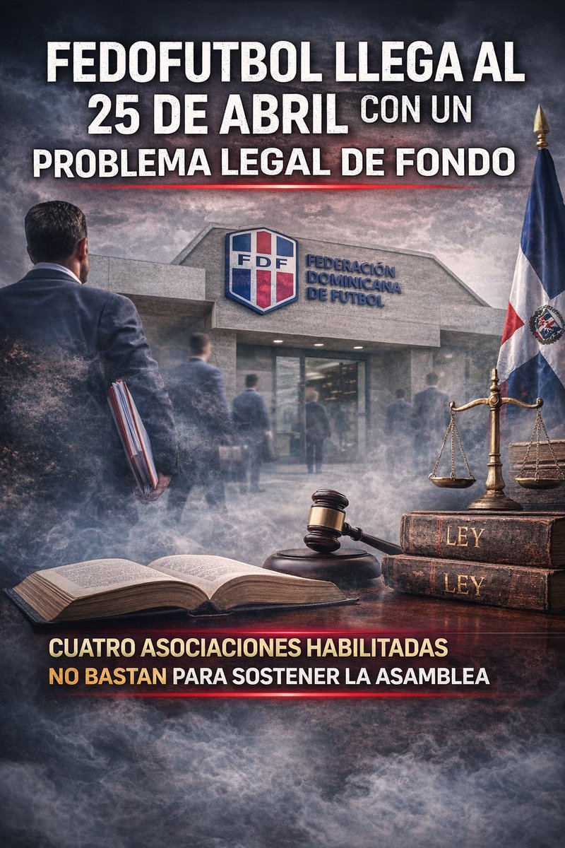 FEDOFUTBOL llega al 25 de abril con un problema legal de fondo: cuatro asociaciones habilitadas no bastan para sostener la asamblea

El problema legal en FEDOFUTBOL antes del 25 de abril ya no afecta solo a la asamblea, sino también a la situación actual de la federación ante la