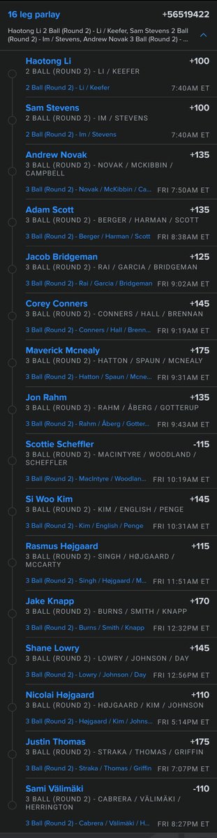 joshuadasilva's tweet image. ⛳ MASTERS round 2 3 ball mega.