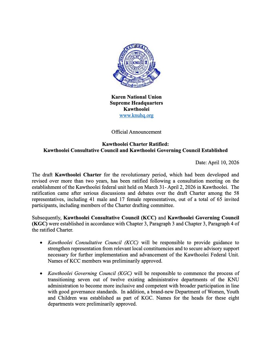 Karen National Union tweet media