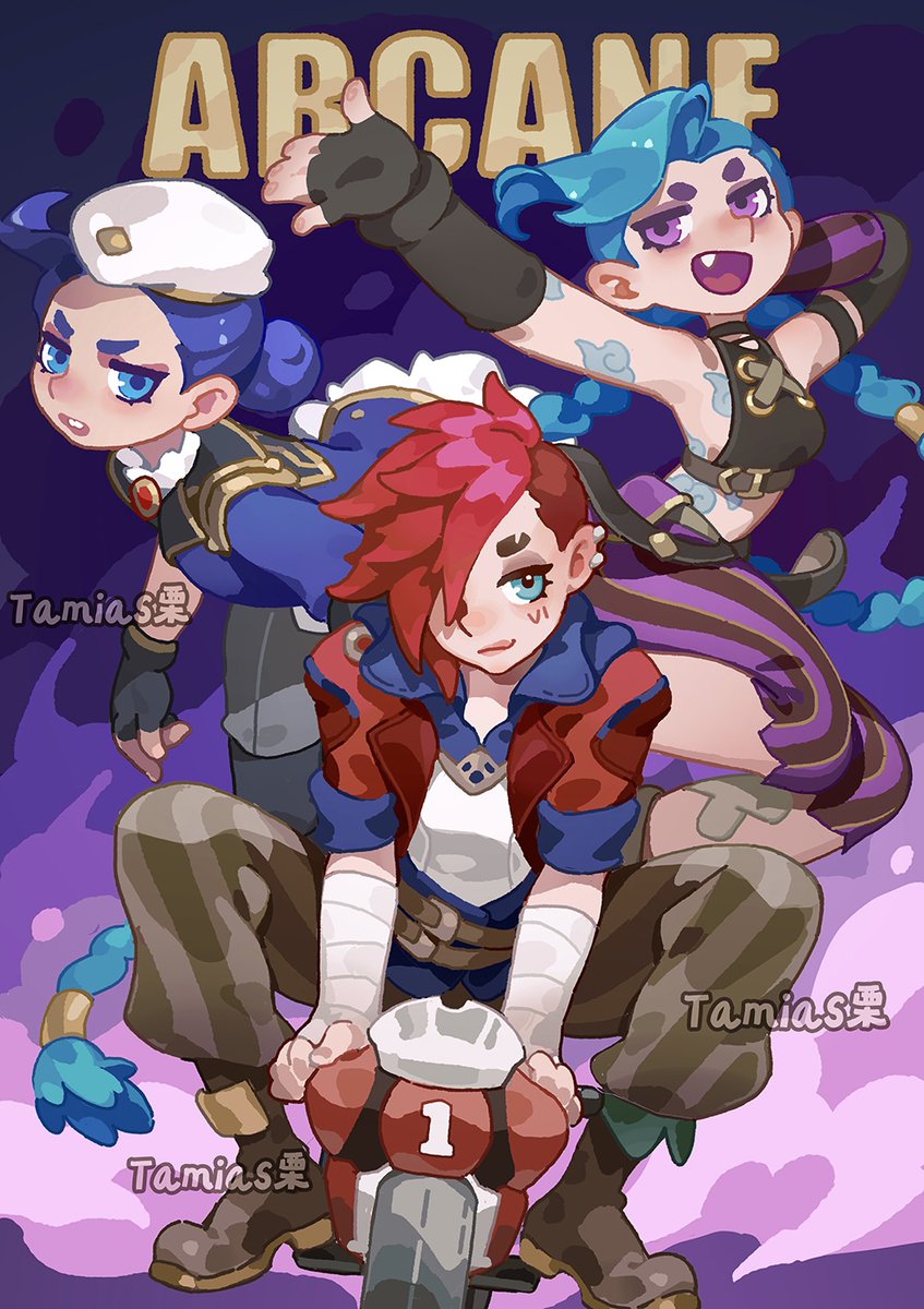 yeshuhang92's tweet photo. 软软弹弹三小只  #arcane #arcanevi #Caitlyn #Jinx  #Caitvi https://t.co/sRTUFAEdXk