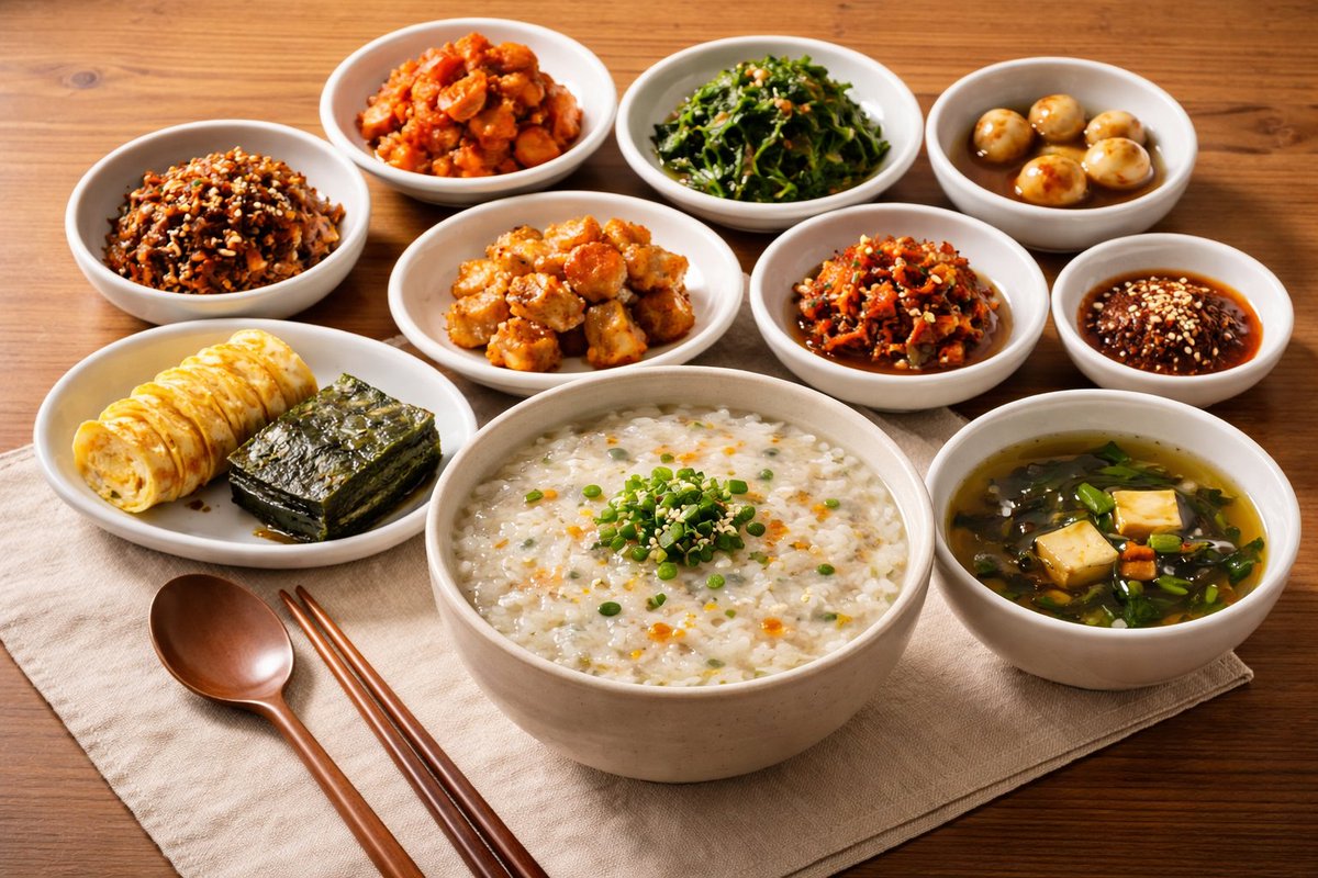 QueenAnt1004's tweet image. 한국인 아침식사  

죽 + 반찬 8개 
이게 그냥 평범한 아침입니다

다른 나라는요?

#KoreanFood #Breakfast #Korea #Food #한국음식