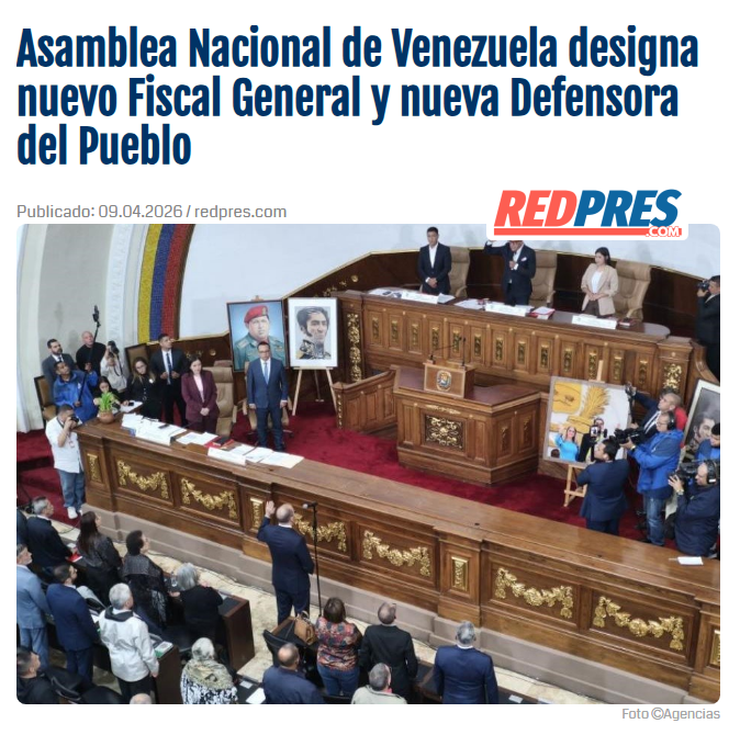 RedpresNoticias's tweet image. 📌 Asamblea Nacional de Venezuela designa nuevo Fiscal General y nueva Defensora del Pueblo

🔎 redpres.com/t44411-asamble…

Tags | 🏷️ #Justicia #Fiscalía #Defensoría #Constitución #Derechos #Juramentación #Venezuela #AN