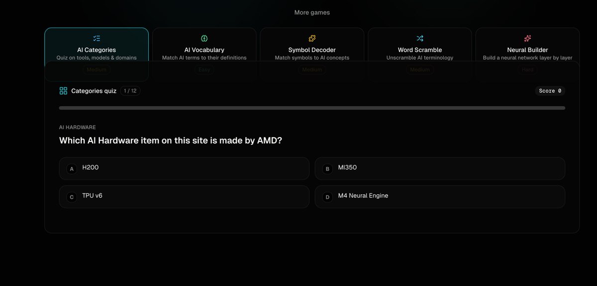 asmitaAw's tweet photo. https://t.co/2nJRxXQ6BP : I wanted something to read at nite on my phone without doing extensive search on different aspects of AI. 

built with $30 budget , 1 day : models used opus and gemini flash 2.5 : 

boost your curiosity with organized knowlede on AI ( a hobby project) : #quiz,  #breakthrough , #AI safety