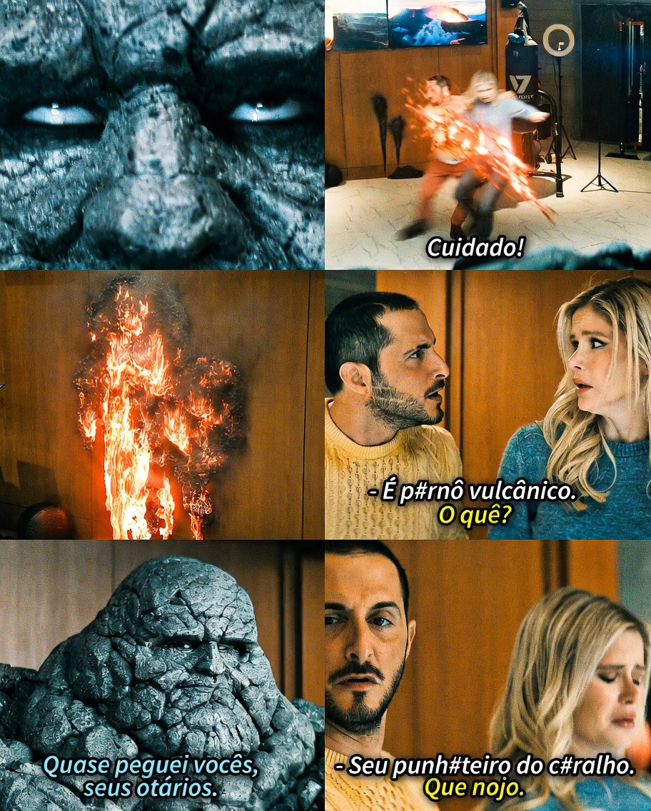 Se eu falar dessa cena pra alguém de fora da bolha vão questionar a minha sanidade.

Como assim um super golem que assiste p*rno vulcânico e despeja jatos de lava?