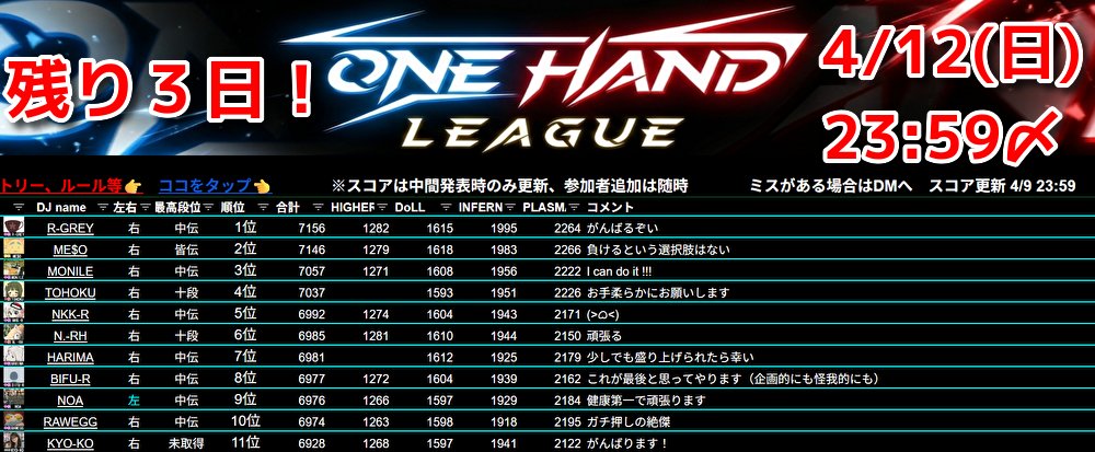 ONE HAND LEAGUE tweet media