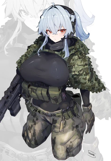 #凍結祭りでフォロワー減ったから自己紹介して逆に増やす 巨大ヒロインのピンチや兵器擬人化...ミリタリー系とか描いてます!