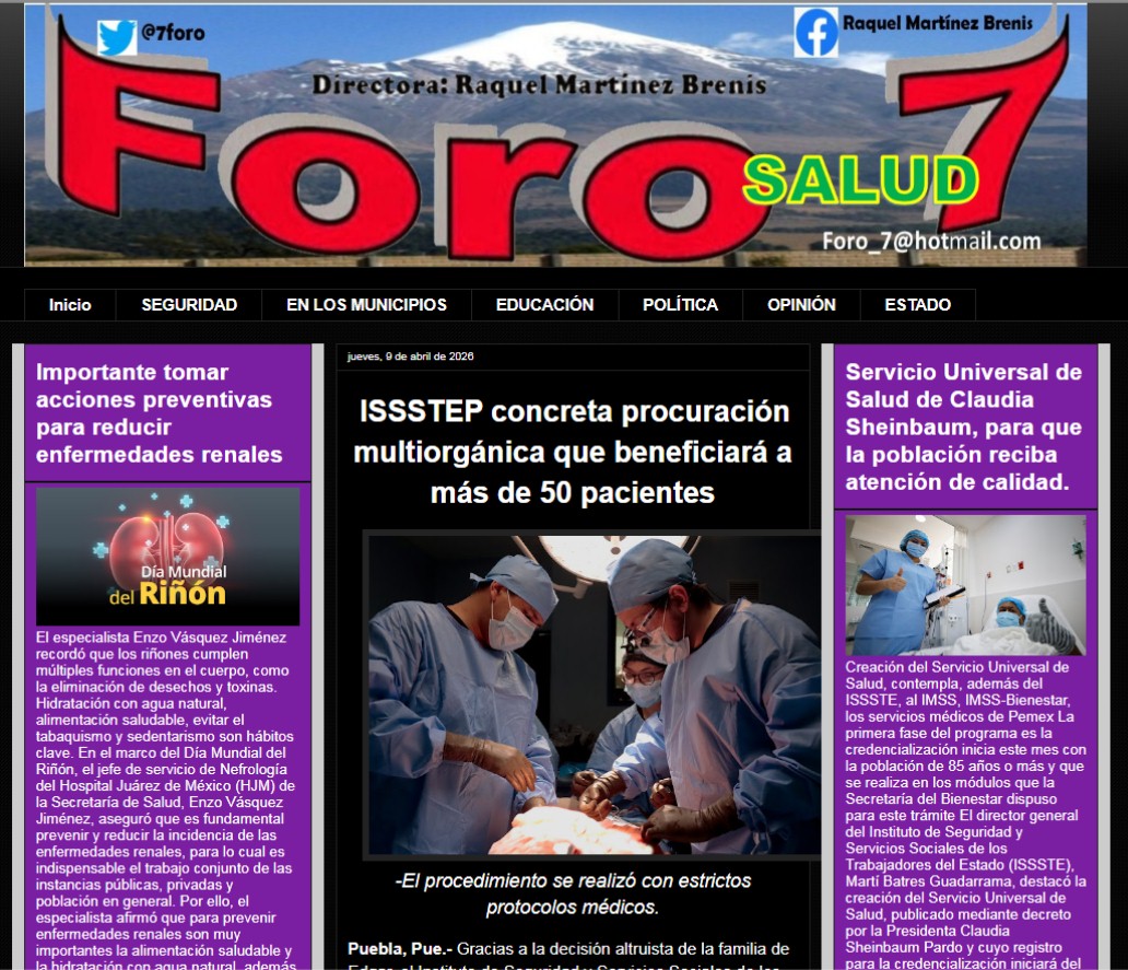 ISSSTEP concreta procuración multiorgánica que beneficiará a más de 50 pacientes
foro7enlasalud.blogspot.com/2026/04/issste…