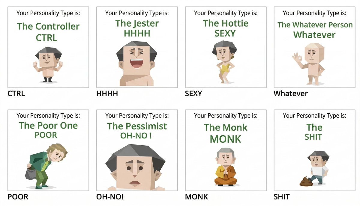 TeamX7361's tweet photo. 😂MBTI is Dead, Try SBTI Personality Test 👉 https://t.co/KLH3LCx9bl https://t.co/jQYG1nuuu5