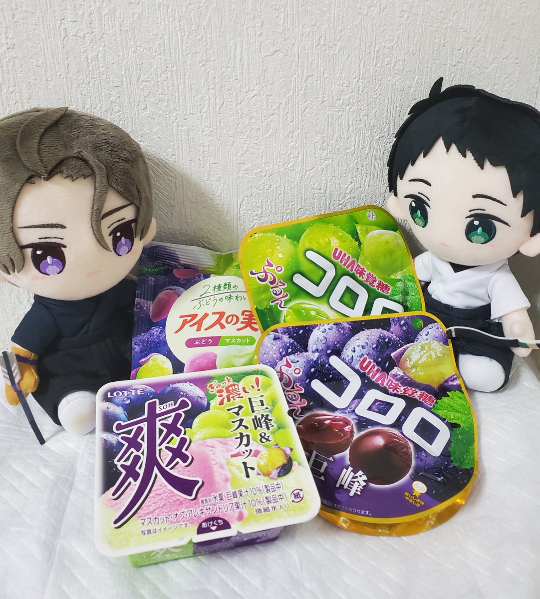 akaneyupi's tweet photo. 愁湊カラーのオヤツたち💜💚 https://t.co/i5sRLk0WIZ