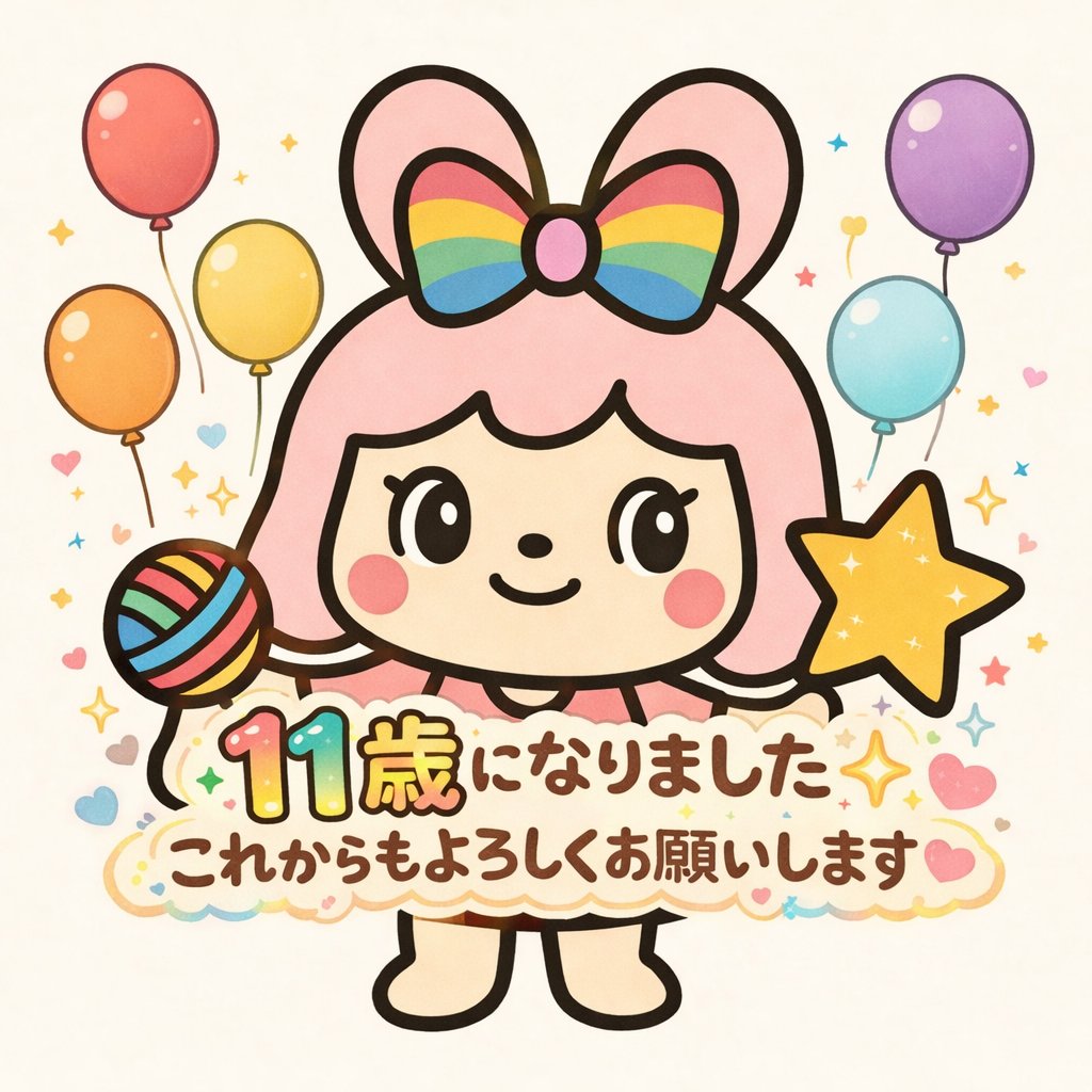 本日4月10日は、きらきら工房の誕生日です🎈
おかげさまで11歳！
これからもしばらくはがんばる予定ですのでよろしくお願い致します✨️
#きらきら工房