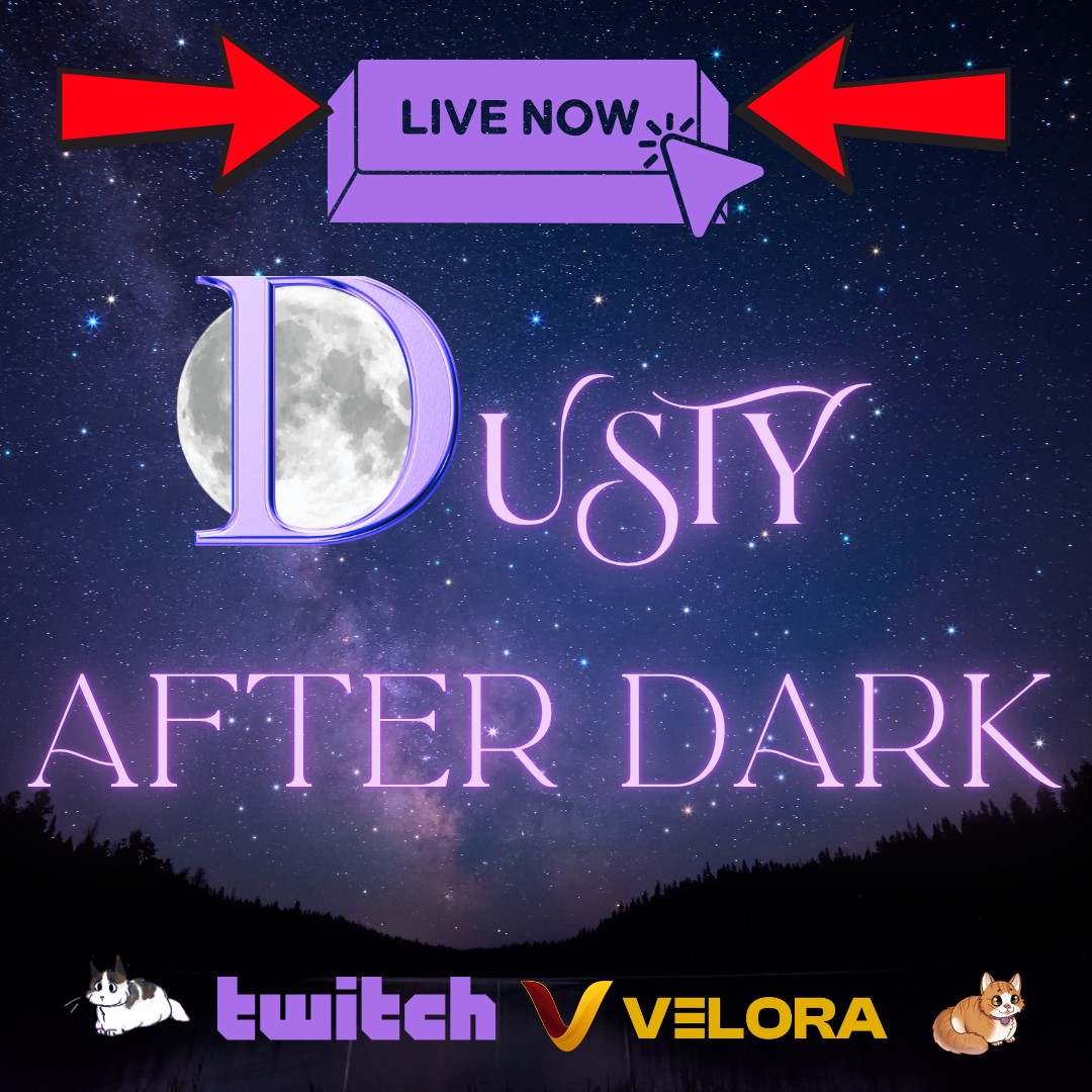 ChatWithDusty's tweet photo. Dusty After Dark Is Live Now! Only on VeloraTV and Twitch! Grab your PJ's and have fun with us!
#funny #gamming #dustiria
@dragons-nest.bsky.social @DragonsnestTeam @veloratv https://t.co/lifRJBH9Fy