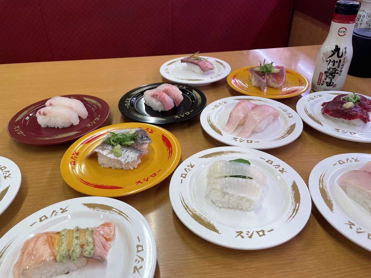 慣らし保育で👶🏻預けている間に1人スシロー来たけど勢いあまって頼みすぎた。