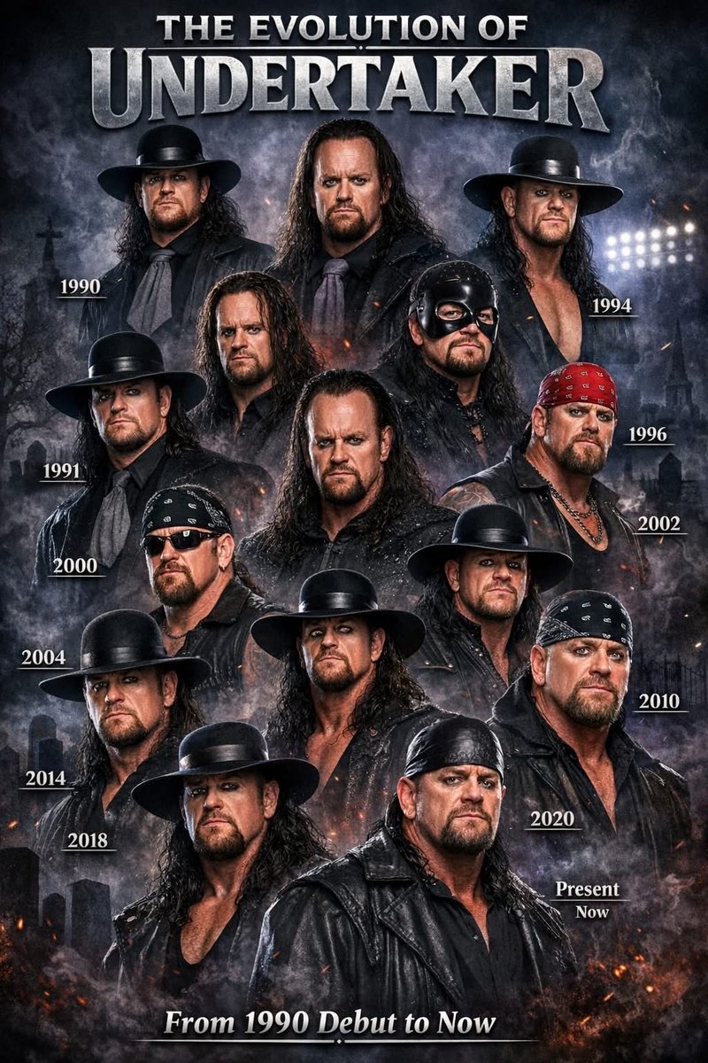 Undertaker Evolution throughout the times!