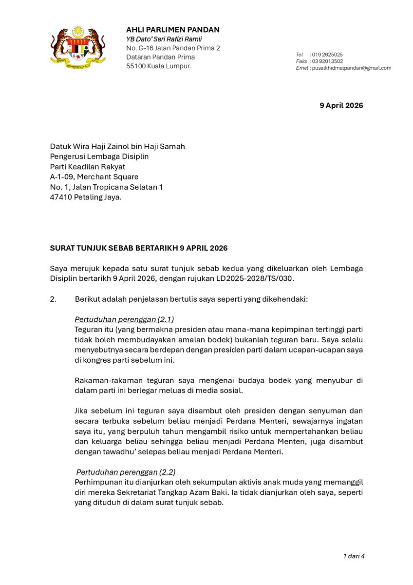 Rafizi Ramli tweet media