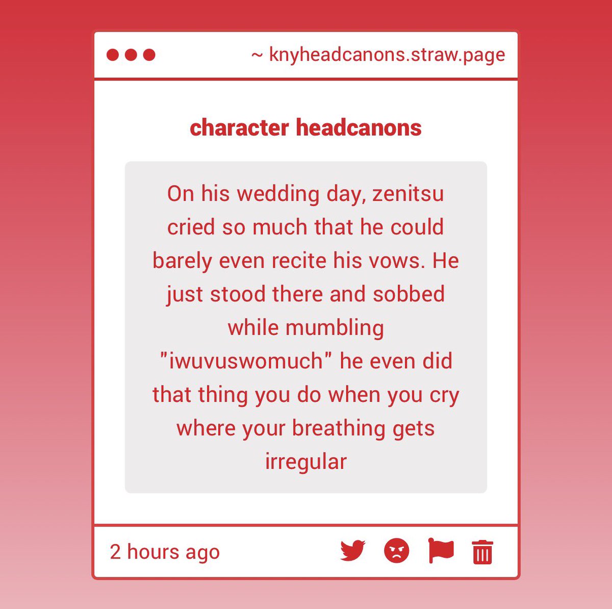 ⋆⭒˚.⋆ headcanons ⋆⭒˚.⋆

zenitsu agatsuma