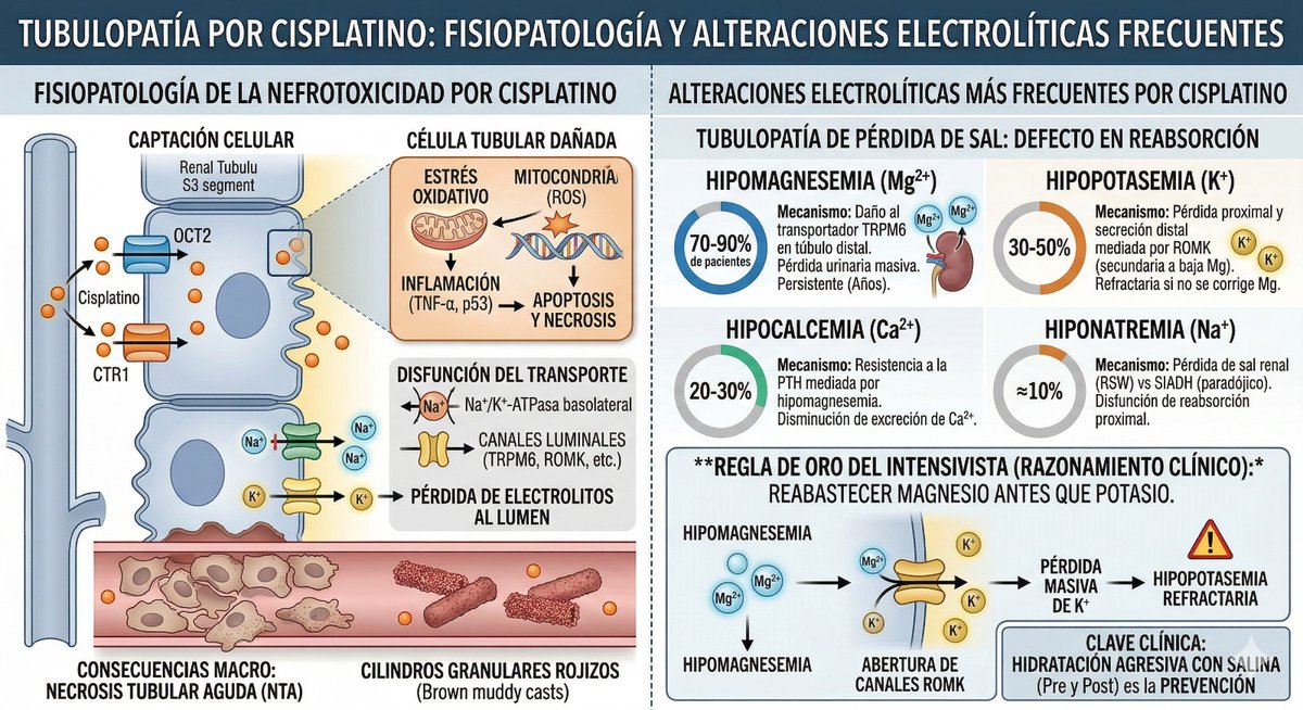 JonathanPMD's tweet photo. Tubulopatía por cisplatino. Lo que el intensivista debe saber. https://t.co/CsUYOcxyBW
