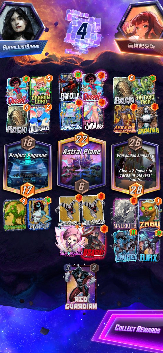 SimmoKeen's tweet photo. @snapjudgecast Hey mate. Ajax powered me through the 90s in infinite. Not a bot in sight. Mystique is far better than Luke Cage in this version. https://t.co/ncfvniJFLO