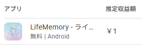 Lifememory_kei's tweet photo. ついに…！！ 自作アプリ「LifeMemory」から初収益が発生しました。

画面に表示された「￥1」の文字。 たった1円、されど1円。自分の作ったものが誰かの役に立って価値を生んだ証拠だと思うと、めちゃくちゃ嬉しいです😭

ここからまた頑張ります！ 

#個人開発 #LifeMemory #初収益 https://t.co/VS1si5RUiU