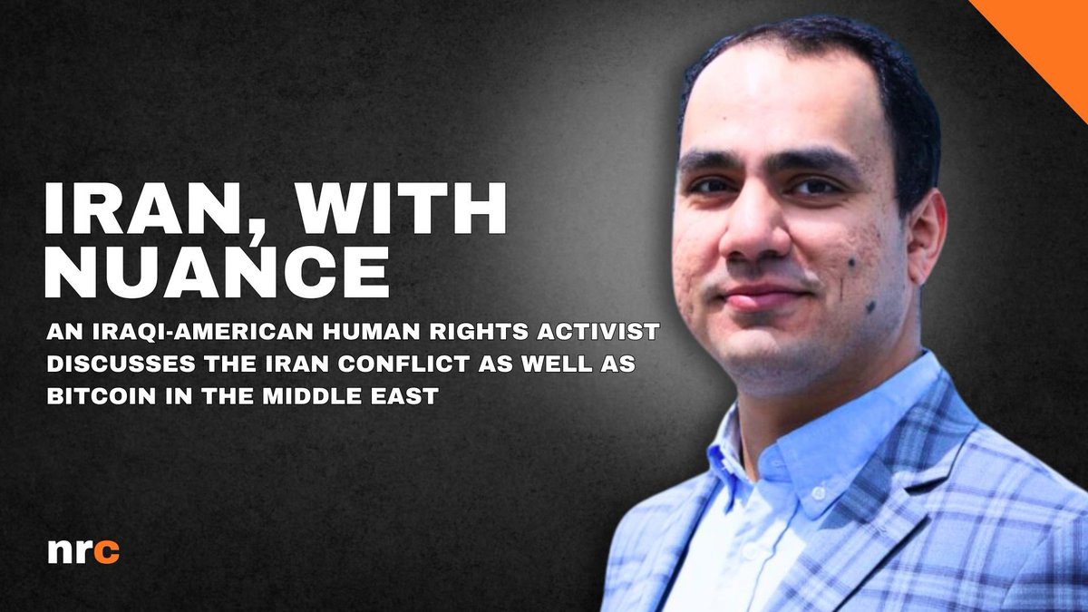frankcorva's tweet photo. I met @faisalalmutar, President of Ideas Beyond Borders (@IdeasB2), in Bitcoin / @HRF circles and have always appreciated his decency, optimism, and commitment to human rights.

Faisal, an Iraqi-American who fled Iraq in the wake of the fall of Saddam Hussein, tends to see the best in people, despite the challenges he's had to confront in his life. (Or maybe because he's had to confront and overcome those challenges.)

So, I reached out to him to speak about Iran because I was hoping that he was seeing something, some sort of a silver lining, that I, and just about everyone else I've spoken with on the matter, can't see.

While he didn't necessarily offer said silver lining in our conversation, he did share a very nuanced view on the matter, which, as someone who's just trying to understand better what's happening, I very much appreciated.

In our conversation we discussed:

• The best and worst case scenarios for the Iran conflict
• An ethnic and religious overview of Iranians (not all Iranians are Persians)
• Why and how Iran isn't Venezuela
• Whether or not the majority of Iranians want regime change
• Important details about the Straight of Hormuz and who might control it moving forward
• Bitcoin adoption in the Middle East

plus more.

While some of the information in the conversation is out of date at this point since we recorded late last week, what Faisal offered in this conversation is still quite valuable for looking to learn more about how things work in Iran and the Middle Eastern region more broadly.