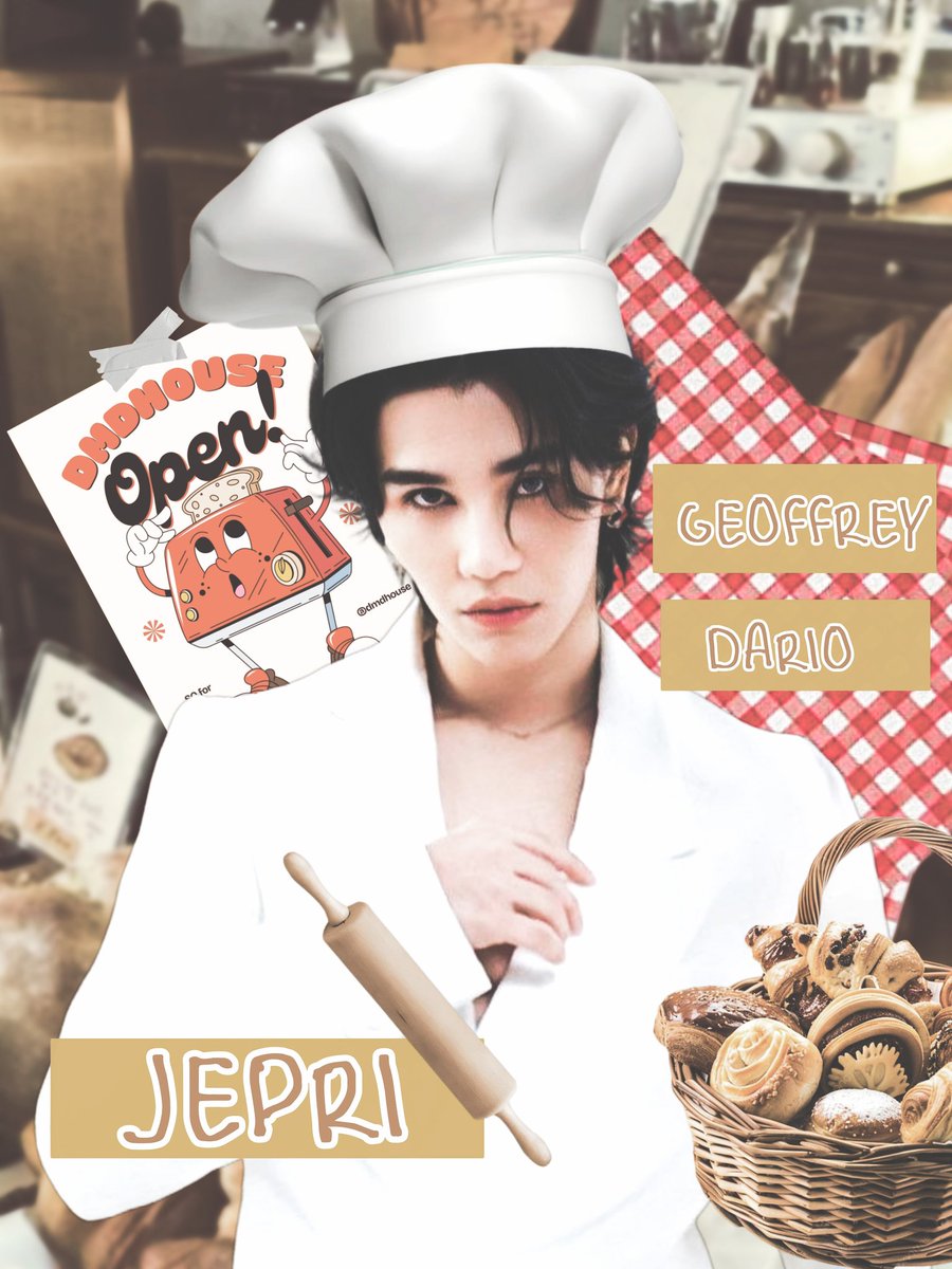 ᯓ𝐆𝐞𝐨𝐟𝐟𝐫𝐲 𝐃𝐚𝐫𝐢𝐨 / 𝐉𝐞𝐩𝐫𝐢 as 𝐉𝐞𝐟𝐟 𝐒𝐚𝐭𝐮𝐫
As the oldest one, he is always making sure <a href="/DMDhouse/">เพื่อนบ้าน, 𝗗𝗠𝗗 𝗛𝗢𝗨𝗦𝗘</a> is working at it finest peak! He might look stern but he is a soft one!