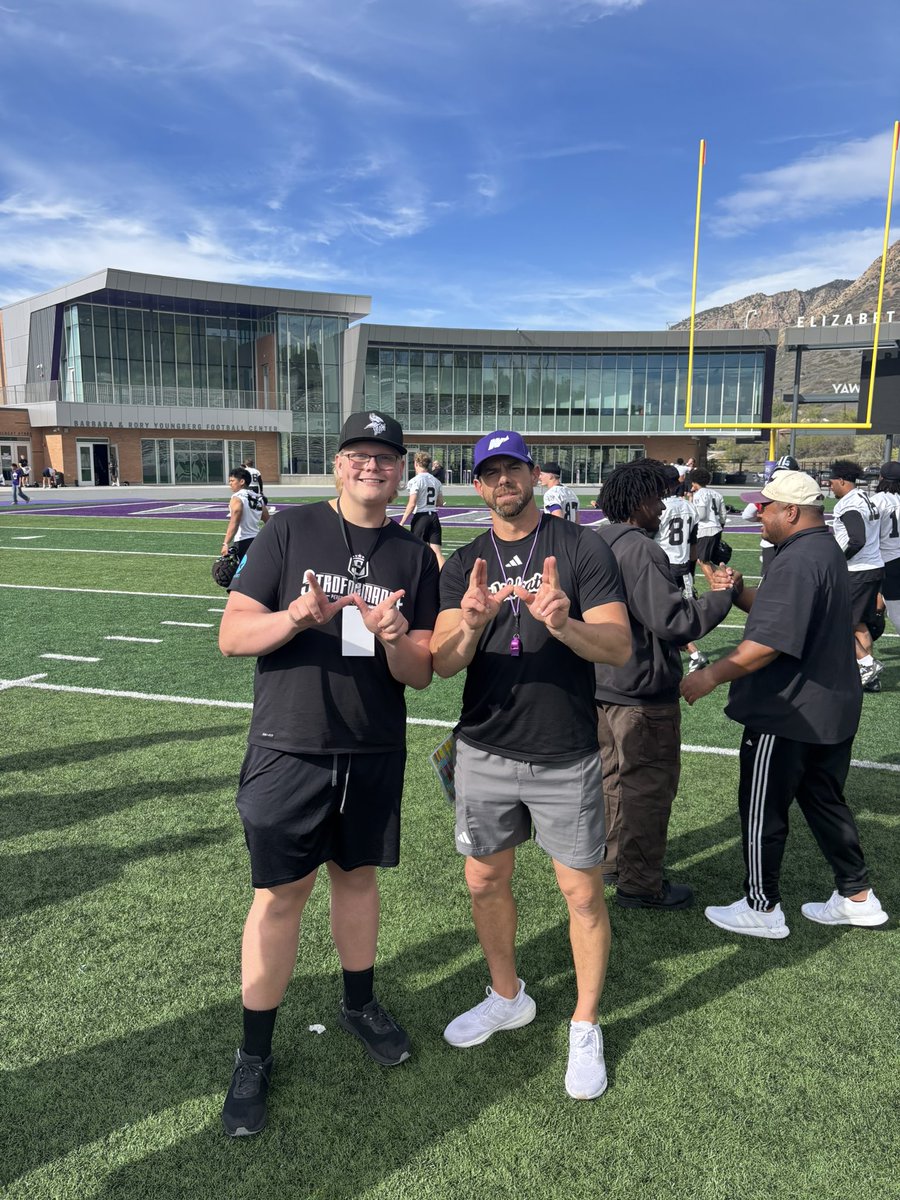 NickCSteuart's tweet photo. Great visit to Weber State University! They’ve got an awesome program, and I’m excited to see what they do this season. Thanks Coach Kjar, Coach Asiata and Coach Vea for the visit. https://t.co/mJag7RNT7i