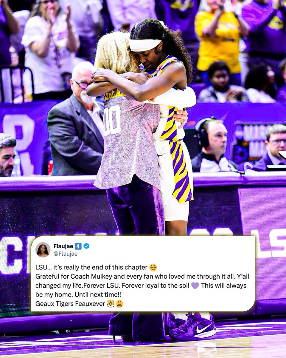 Flau'jae Johnson says goodbye to Kim Mulkey and LSU 💜