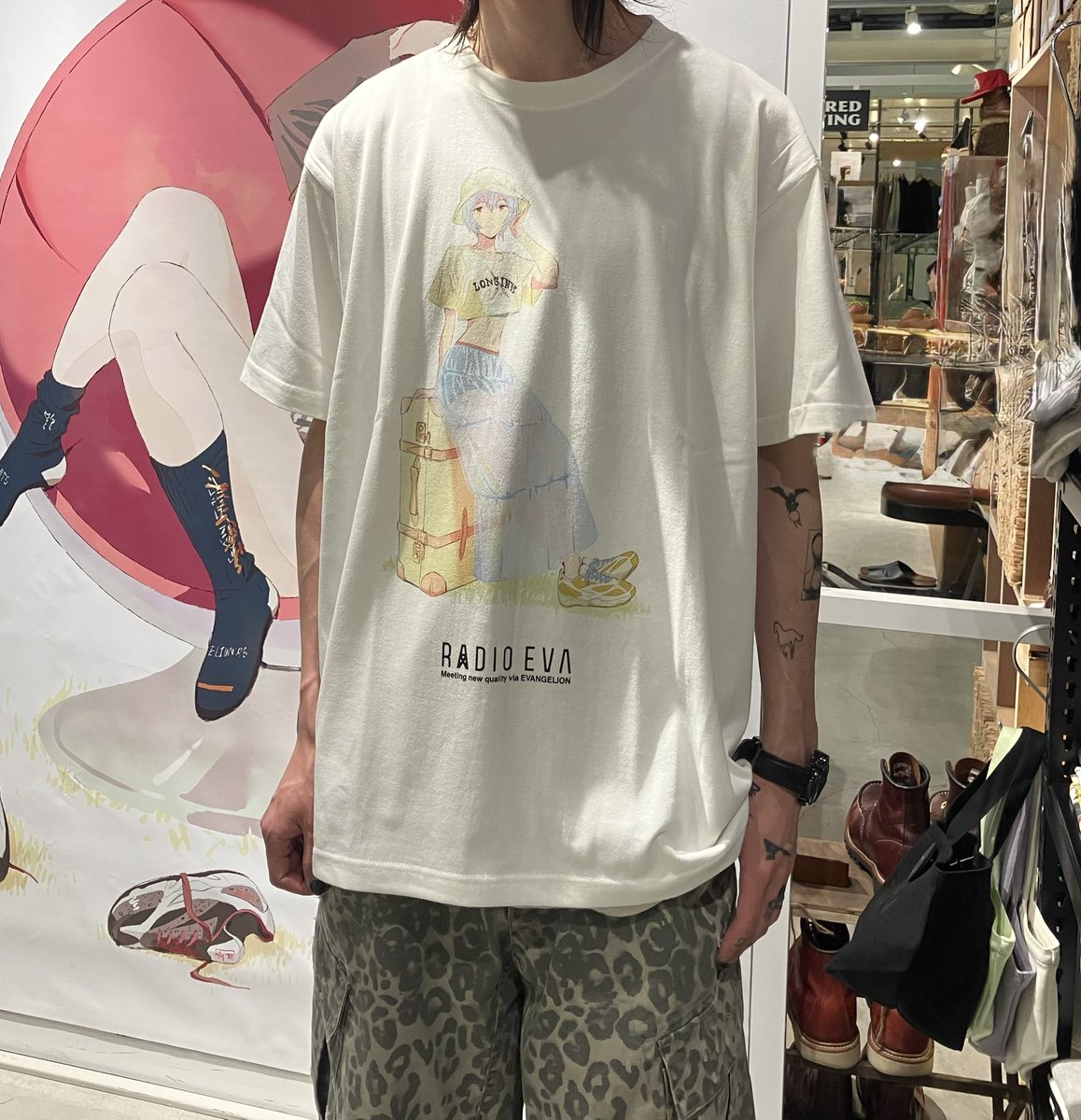 PICK UP】 EVANGELION 30th Anniversary Illustration T-Shirt アニメ
