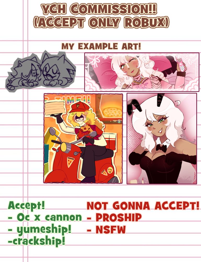 Alicemoonjelly's tweet photo. YCH COMMISSION!!!
(ROBUX ONLY)

#CommissionedArt #fyp https://t.co/Z4aT48PaK3