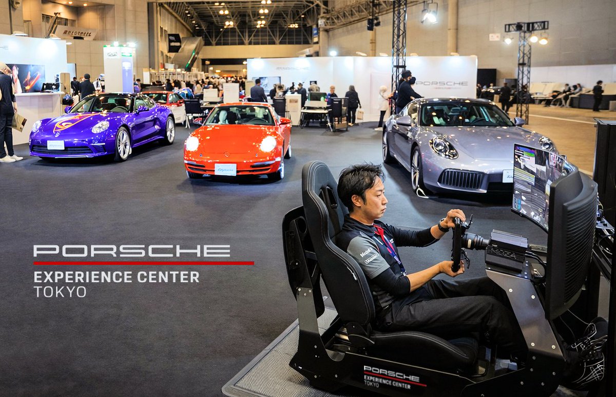 excapegroup's tweet photo. We’re live at The Automobile Council this weekend at Makuhari Messe. Come see the Japan Premiere of the new 911 Turbo S up close—and don’t miss your chance to jump into our simulator and take on the Porsche Experience Center (Tokyo) circuit. See you there. @Porsche @PorscheJP https://t.co/UxR1JXyhhI