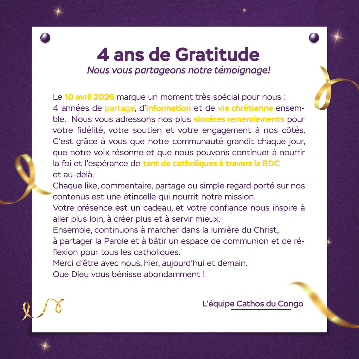 Cathos du Congo tweet media