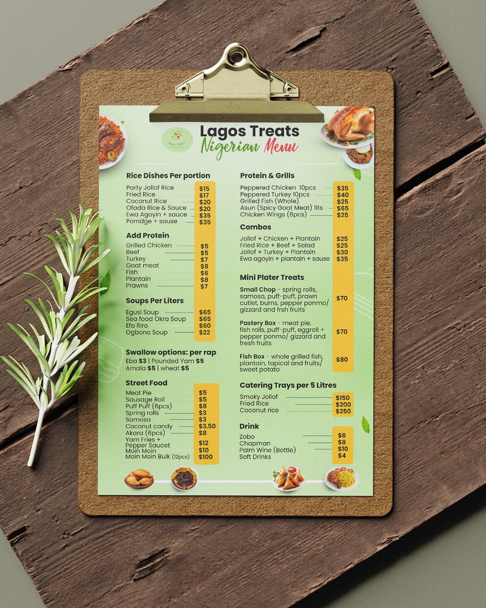 A simple menu design 😋