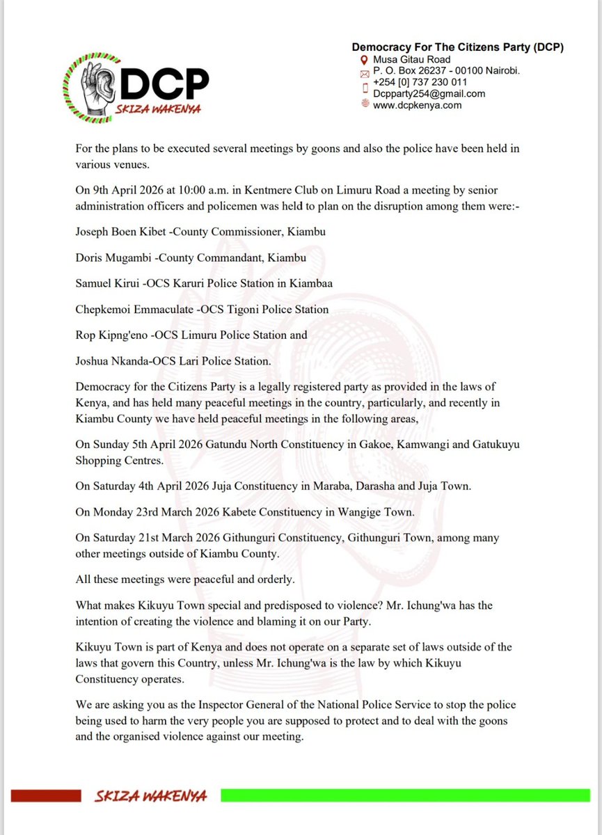 Rigathi Gachagua tweet media