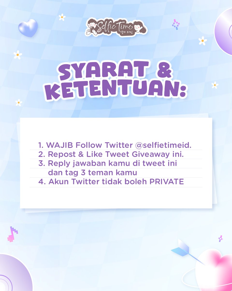 selfietimeid's tweet photo. ✨GIVEAWAY TEBAK JUDUL LAGU DEBUT AESPA ✨

Siapa yang kena PCD karena masih kangen sama aespa?

Yuk tulis jawaban kamu di bawah ini dan dapatkan VOUCHER GRATIS FOTO di Selfie Time

Cek juga S&amp;K-nya di poster ya! 💙

📅 10 April - 17 April 2026

#SelfieTimeID https://t.co/QUUVHjHbCg