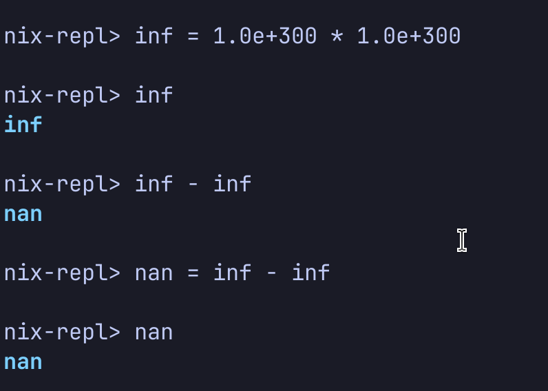 Interesting, I can't get a negative NaN in Nix