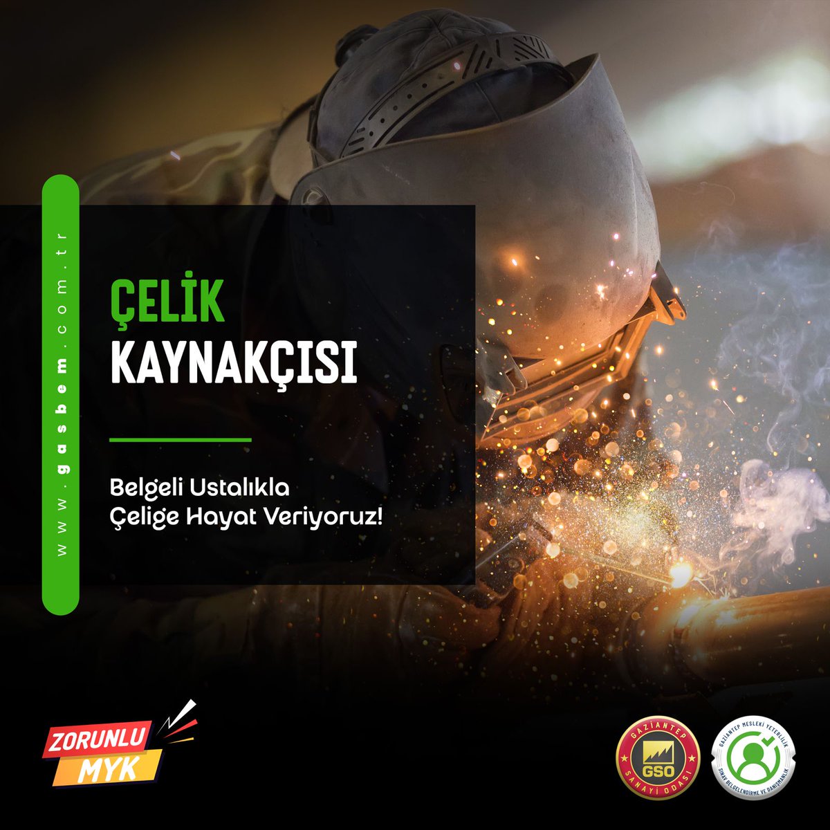 gasbem's tweet photo. Çelik Kaynakçısı olmak için şimdi adım atın❗️

➡️ GASBEM, "Çelik Kaynakçısı" mesleğinde mesleki yeterlilik sınavı ve belgelendirme hizmeti sunuyor. 🧑‍🏭

Bu fırsatla, mesleki yeterliliğinizi belgeleyerek, siz de sektörde öne çıkın.

(+++) https://t.co/7th3nWMiKs