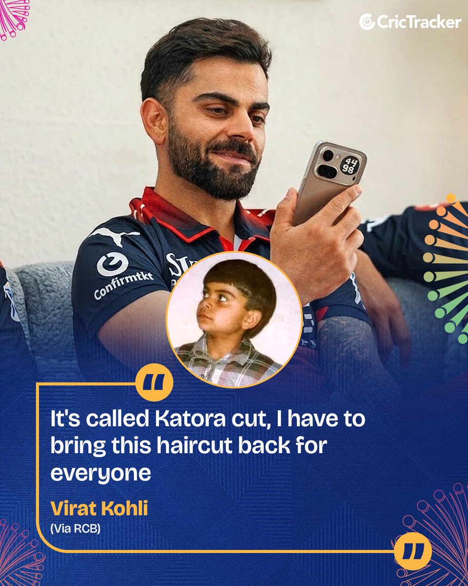 Cricketracker's tweet image. Virat Kohli talks about the iconic Katora haircut 😄✂️

#ViratKohli #CricTracker #RCB
