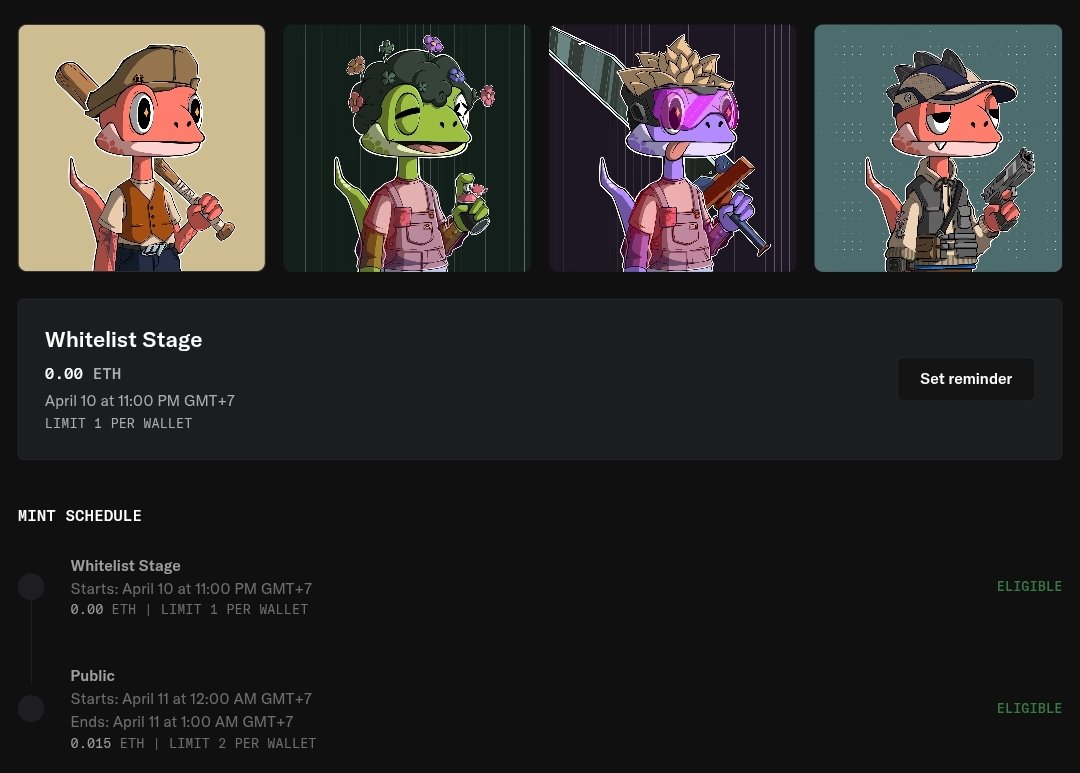 Mint of the day - <a href="/getmarkit/">Mark it.</a>

Free mint - 555 supply

Let's see if this cooks.