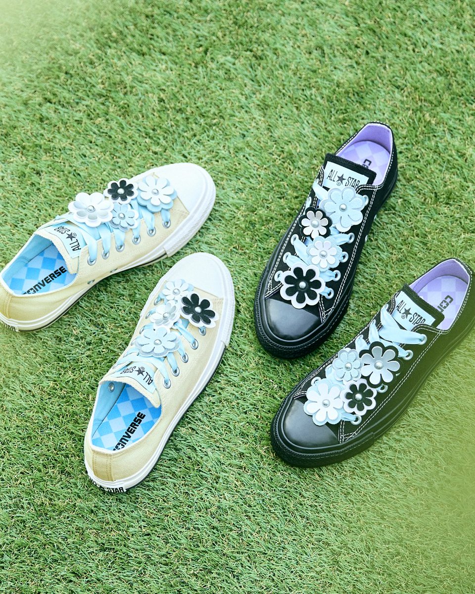 CONVERSE_Japan's tweet image. 🌸花柄のモチーフで春を彩る、新作ラインナップ🌸

レトロなプリントからフラワーチャーム付きのモデルまで、多彩なバリエーションを展開。
春の陽気に合わせ、足元も軽やかな装いに🌿

#converse #コンバース