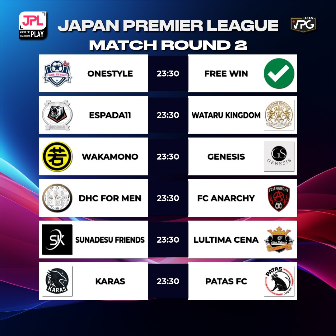 4/11開幕⚽️

#VPGJapan #FC26 2ndリーグ

全チーム横一線からスタート。

どのチームが頂点に立つのか🔥