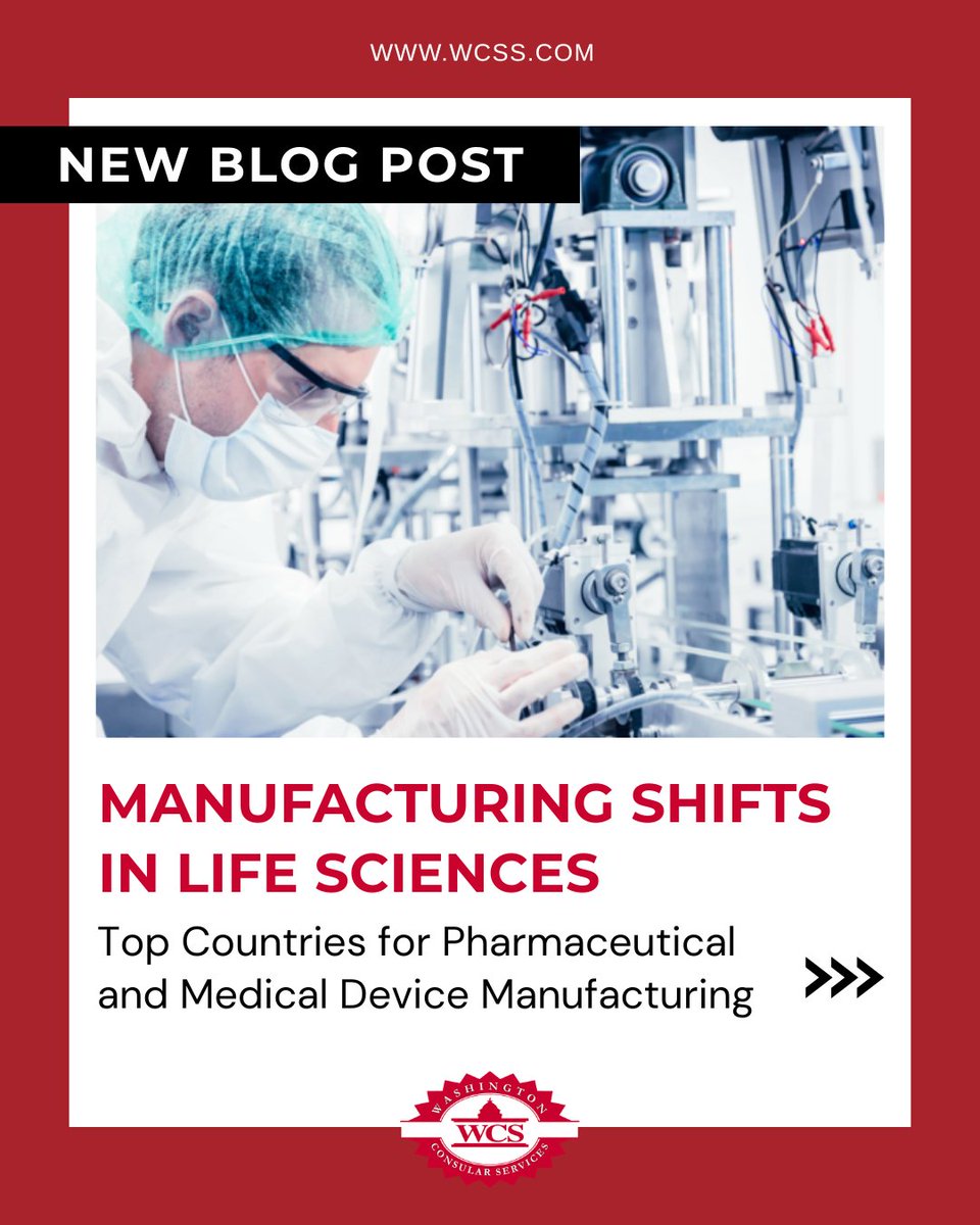 WcsExpress's tweet photo. 🌍 Who leads the world in pharma &amp; medical device manufacturing?

From the U.S. to China to Germany, global leaders are driving innovation, scaling production, and strengthening supply chains. 💊🔬

https://t.co/qZwGAaTqne https://t.co/KE9qIJgzUE