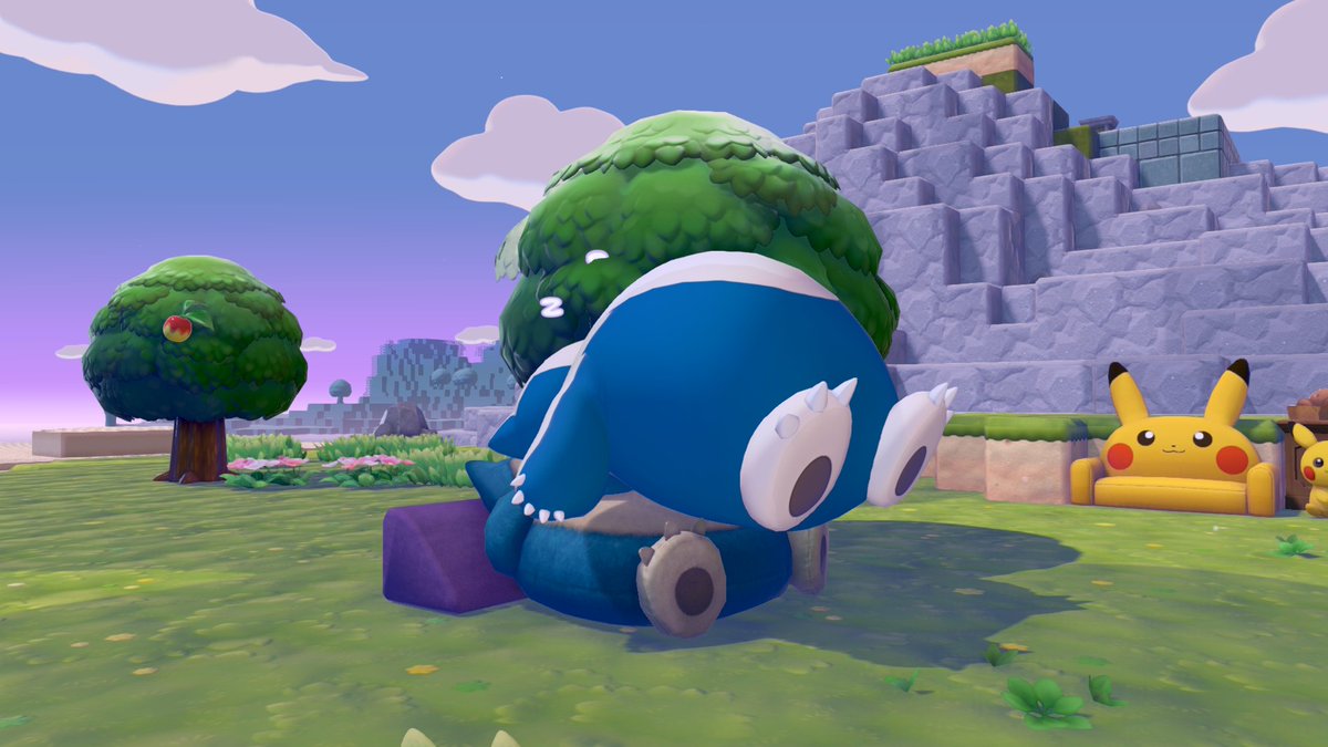 カビゴンベッドで寝るカビゴンさん

#ぽこあポケモン　#ぽこポケ　#インテリアを考える日