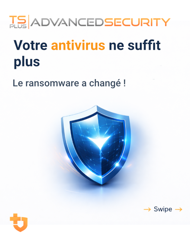 TsplusAcademy's tweet image. Une attaque par ransomware ne se contente pas de verrouiller vos fichiers ; elle paralyse votre entreprise entière. Chaque minute d’arrêt signifie une perte de revenus, des équipes immobilisées et des clients affectés. Protégez votre avenir dès maintenant. #AdvancedSecurity