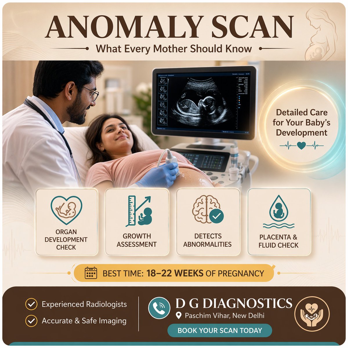 dgdiagnostics's tweet image. Anomaly Scan (18–22 weeks) is key to monitoring your baby’s development.

Early detection = better care &amp;amp; peace of mind.

📍 D G Diagnostics, Paschim Vihar
📞 Book your scan today: dgdiagnostics.in/book-test/

#PregnancyCare #AnomalyScan #DGDiagnostics
