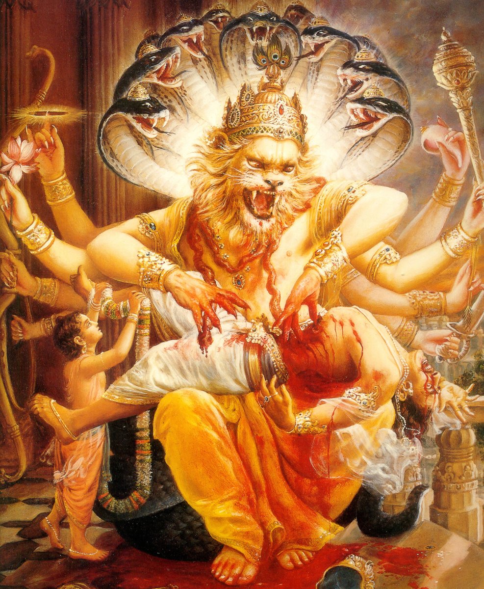 iskconlondon's tweet image. Today is Narasimha Caturdasi, the appearance of Lord Narasimhadeva, Lord Krishna’s incarnation as half-man, half-lion.
Read more:
harekrishnacalendar.com/vaishnava-cale…

#iskcon #london #prabhupada #spiritualday #krishnaconsciousness