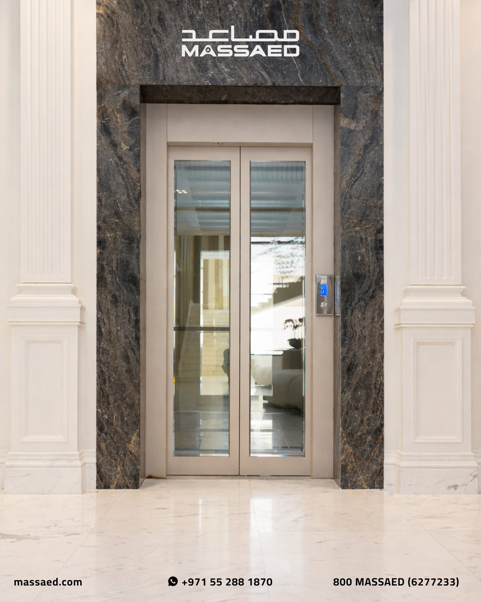massaed_ae's tweet photo. Elevators are among the most frequently used machines in any building.

That’s why reliability and maintenance are at the core of what we do at Massaed.

#Elevators #BuildingTechnology #Engineering #Infrastructure #UAE https://t.co/Le9ZbHUexY