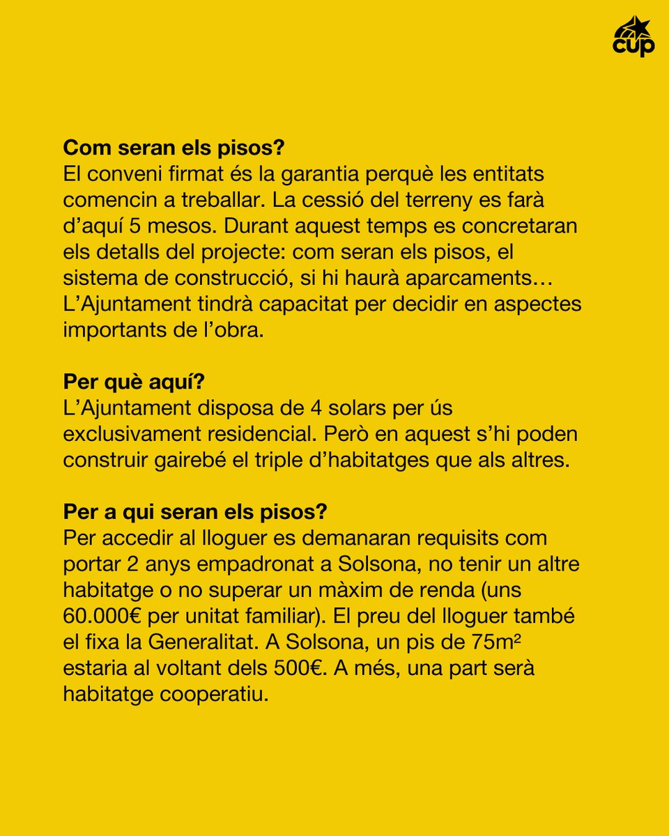 Alternativa per Solsona - CUP tweet media