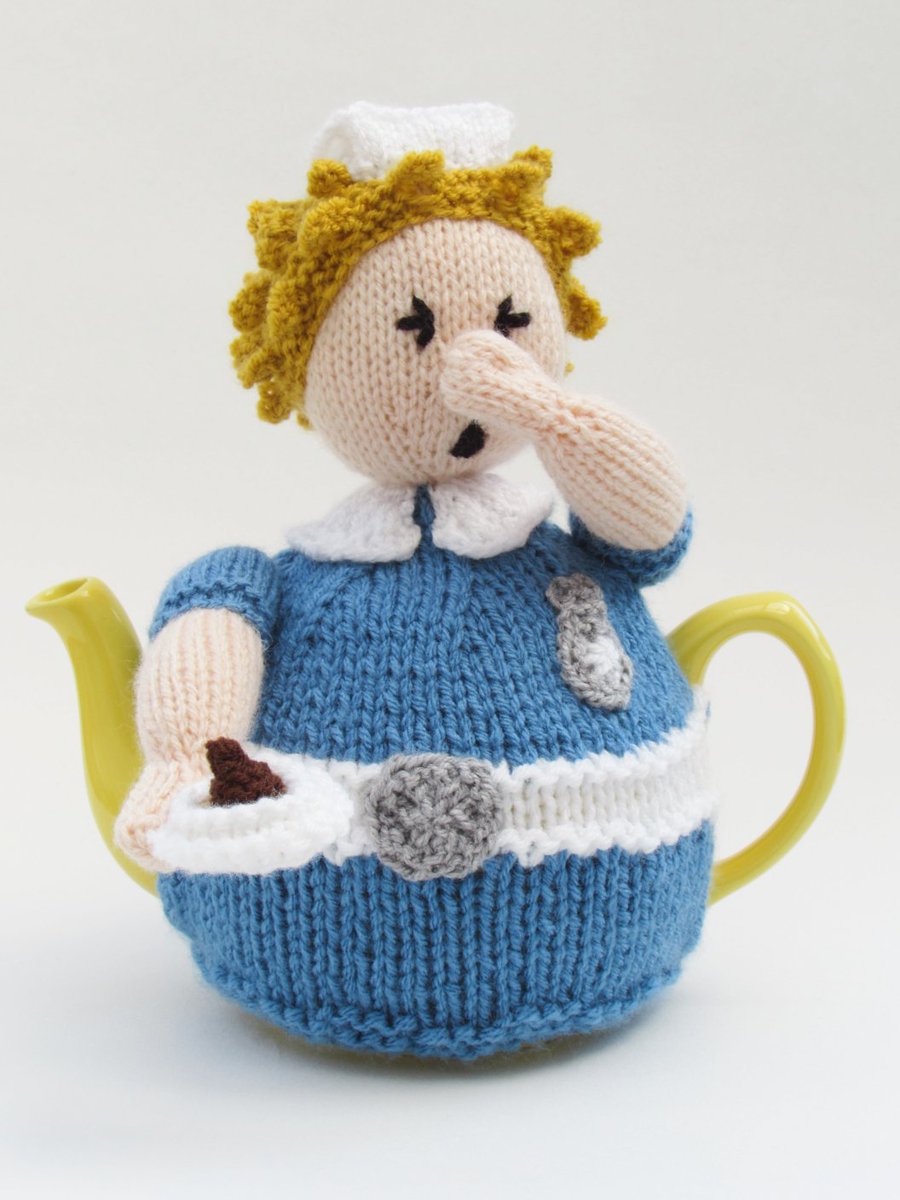 TeaCosyFolk's tweet image. This nurse has seen it all — she’s carrying a bed pan and pulling the funniest scrunched‑up face as she holds her nose. A comedy moment captured in knitting teacosyfolk.co.uk/nurse-tea-cosy…
#Knitting #KnittingPattern #knit #Crafts #TeaCosyFolk #nurse #healthcare #funny #nhs #tealover