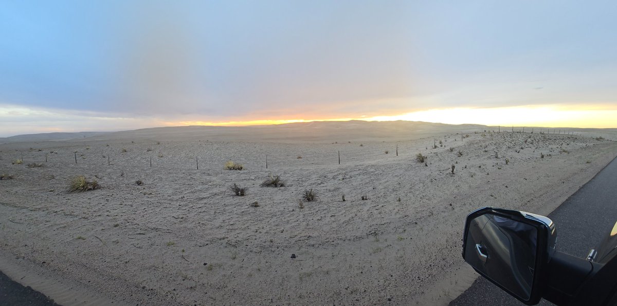 cowtown_law's tweet photo. Went to look at #morrillfire this evening. Poor quality pics. Blowing sand and ash for miles in Garden County. I know this country can pop if it gets some moisture, but it needs to hurry. https://t.co/6ygyGGlmlm